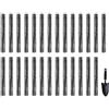 VEVOR Spazzola per Grondaie Lunghezza Totale 24,4 m, φ110 m, Strumento per Pulizia Grondaie, Spazzola per Grondaie Pulizia Foglie per Grondaie 12,7 cm Set da 27 Pezzi