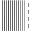 VEVOR Balaustre in Metallo per Scale 1118 x 13 mm Ringhiera Quadrata con Mandrini Lega di Alluminio, 11 Balaustre per Ponte con Viti, Ringhiera Classica Cava Dritta Verniciata a Polvere Nera Satinata