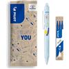 PILOT - 1 FriXion Ball Clicker + 1 Case with 3 Refills - Cute Erasable Pen - Limited Edition Pool Party - Refillable Refill - Blue - Medium Tip