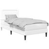 vidaXL Struttura del letto con testiera Bianco 80 x 200 cm Similpelle