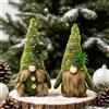 HNLMZ Gnomo di Natale, 2 pezzi, piante verdi, decorazione natalizia | Gnomo di Babbo Natale, fatto a mano, in peluche, decorazione con piante grasse, per la decorazione natalizia della casa