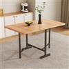 Merax Tavolo da pranzo allungabile 120 cm x 80 cm, pieghevole e salvaspazio, moderno e minimalista, colore naturale, supporto in lega ad alta resistenza per sala da pranzo e cucina
