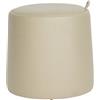 Rebecca Mobili Pouf Contenitore, Sgabello Rotondo, Beige, in Similpelle, stile Moderno - Misure HxLxP: 42 x 45 x 45 cm- Art. RE7238