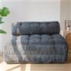 MAXYOYO Divano letto pieghevole convertibile con cuscino, materasso con supporto per la schiena, sedia portatile, comodo divano da pavimento, per soggiorno, camera da letto, antracite, doppio