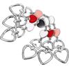 Operitacx Catena di Estensione per Borsa 6.5 Pollici Cinturino a Catena Decorativo a Forma di Cuore Accessorio per Tracolla Borsetta Pratica E Unica