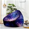FANSU 3D Cielo Stellato Copertura per Poltrona Sacco Puff Poltrona Senza Riempimento, Pouf Poltrona con Zip Poltrona a Sacco per Adulti e Bambini Interni, Casa, Soggiorno