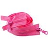 TikTako 5# 70/80cm Resina Zipper Doppio cursore Cerniere Colorati Rosa, 5# 80cm