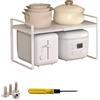 CNKHDZ 1Piece Bianco Porta piatti e porta stoviglie allungabile,25－45×27×25CM mensole cucina salvaspazio,ripiani salvaspazio cucina,organizer credenza,Facile da montare