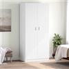 Generico Armadio Bianco 90x52x200 cm in Legno Multistrato,Armadi