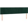 vidaXL Testiera Verde Scuro 200x5x78/88 cm in Velluto