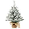 COM-FOUR® Albero di Natale, Piccolo albero decorativo con neve decorativa | Grandi decorazioni da tavola per il periodo dell'Avvento
