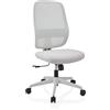 HJH Office Sedia da ufficio professionale Minoro W ergonomica girevole con meccanismo sincronico, schienale in rete regolabile in altezza, supporto lordosi flessibile, tortora