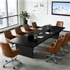 ZRBDDEF Tavolo Riunioni Ufficio, Tavolo Conferenza Moderno Grande, Scrivania Meeting con Piano Spessore 2,5 cm, Tavolo per Sala Riunioni, Ufficio e Spazi di Lavoro