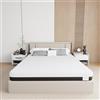 Memory Matratzen Materasso 160 x 200 cm, altezza 16 cm, doppio strato di schiuma fredda H3, materasso in schiuma viscoelastica a 7 zone, rivestimento in tessuto rimovibile (160 x 200 x 16 cm)