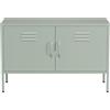 Lendo Online Mobile TV in Metallo - Lowboard Industriale - 100x40x65 cm - Mobile Porta TV per Soggiorno (Verde)