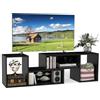 GIANTEX Mobile TV in legno combinabile 2 pezzi | Scaffale angolare multifunzionale per TV fino a 60 pollici colore nero