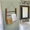 CuffUp Portasciugamani marrone scuro, rustico, decorativo, per bagno e soggiorno, portasciugamani da appendere