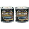 Hammerite Superia smalto metallo antiruggine interno e esterno, Opaco Marrone Chiaro, 250 ml (Confezione da 2)