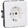 Jung CD 1520 KI WW - Presa singola con contatto di protezione, colore: bianco alpino CD1520KIWW, 250 V