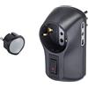 Bticino S3625GA Luce On-off Manuale con Funzione Crepuscolare Automatica, 250 V, Nero & S3610GB Kit Adattatore Safe 1 Presa Standard Tedesca
