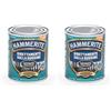 Hammerite Direttamente Sulla Ruggine Satinato Grigio Scuro 0.75 l (Confezione da 2)