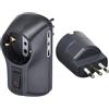 BTicino S3610GB Kit Adattatore Safe 1 Presa Standard Tedesca e 2 Prese 10A con Interruttore di Sicurezza Luminoso-Colore Nero & S3623GE Adattatore Presa Tedesca, Grigio (Antracite), 250 volt, 10A
