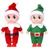 POPOYU 2 Pezzi Elfo di Natale Piccolo,Mini Elfo Natale Pupazzo,Piccoli Elfi Elfi di Babbo NataleBaby BambolaNatale,ElfoNatale Piccolo Bambola Mini ElfiBebè per Ragazze Ragazzi Compleanno