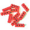 LEGO TECHNIC - 10 mattoncini forati con 4 nodi in rosso