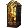 Suewidfay Kit DIY Book Nook, Casa delle Bambole in Miniatura con Lampada a LED con Sensore e Mobili, Puzzle 3D in Legno Kit Booknook Decorativo, Kit di Modelli per Adolescenti e Adulti (Agenzia Investigativa)