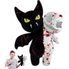 POPOYU Cuscino a forma di pipistrello da 30 cm, creativo, carino e spaventoso, cuscino decorativo per bambini, regalo di Natale, compleanno, decorazione morbida per letto/divano