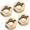 INJORA RC Ottone Ruota Esagonale Adattatore Spessore 4mm per 1/24 RC Crawler FMS FCX24 FCX18 Aggiornamento (FCX24-07)