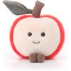 Apricot Lamb Peluche a forma di mela, frutta, cibo, rosso, 9 cm