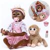 antboat Bambola Scimmia Reborn 20 Pollici 50cm, Realistica Bambole Reborn Con Peluche Arti In Morbido Silicone Corpo Imbottito In Cotone, Giocattolo Realistico Regalo Per Bambini Dai 3 Anni In Su