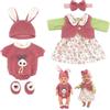 Neuytiky Vestiti per Bambole 35-43 cm, 2 pezzi Vestiti per Bambole Reborn per New Born Baby Doll, Abiti Carini Compatibile con Baby Born, Abito per Bambolotti, Accessori Bambole Reborn