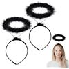LXONTSG Headband Angel, Angel Cerchietto Feste, Cosplay Angel Fascia Cerchietto, Cerchietti Capelli Angelo, Fascia di Corno Angelo, per Halloween, Feste a Tema, Carnevale e Cosplay