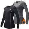 MEETWEE Maglia Termica Donna, Maglia a Manica Lunga Compression Maglietta Biancheria Intima Sport T-Shirt Baselayer da Corsa Ciclismo Fitness