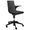 Kartell 4819/09 Spoon Chair Poltrona Girevole, Nero Polipropilene