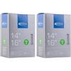 Schwalbe - Camera d' Aria 14 x 1,375 , Unisex Adulto, Nero, 14 x 1-3/8 (Confezione da 2)