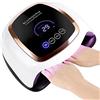 ZPQAODI Lampada UV LED Lampada Unghie 168W, Può Curare Rapidamente, Fornetto Unghie Professionale per Manicure e Pedicure con Sensore Automatico, 4 Timers da 10s, 30s, 60s, 99s, LCD Display