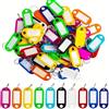 Generic Set di 50 portachiavi colorati, 10 portachiavi in plastica con etichette, resistenti e leggeri, per organizzazione, casa e ufficio