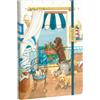 ALFABET Agenda Settimanale 2027, 17x24 cm, Planner 12 Mesi con Copertina Flessibile, Organizer in Carta Riciclata con Contenuti in 2 Lingue, Elastico, Tasca Porta Biglietti, Cani