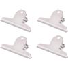 GUTE LINES Fermacarte, Clip Multiuso in Metallo, Pinze Multiuso, Clip del Raccoglitore, Ufficio di Cancelleria Pinze, per Ufficio, Scuola e Famiglia (Argento, 4PCS x 120MM)