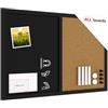 ALLboards Bacheca COMBI sughero/nero magnetica 60×40 cornice in legno laccato nero