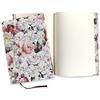 Tassotti - Quaderno A5 cartonato - interno bianco - Copertina Decorata Floreale - 80 Pagine - 160 Facciate - 15x21 cm