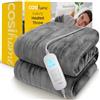Cosi Home Lussuosa Coperta Termica Elettrica - Coperta Elettrica Riscaldata extra large, in pile, lavabile in lavatrice con telecomando digitale, timer di 10 ore e 10 impostazioni di calore