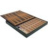 Italfama Scacchiera Pelle Sintetica Scacchi Backgammon 35cm Con Vano Oro Verde