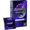 Durex Performa - 12 preservativi per un piacere sessuale prolungato, con 5% di gel contenente benzocaina per un piacere sessuale prolungato e forma Easy-On
