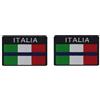 Handmade 2 morale patch Italia Thin Blue Line rettangolo ricamato a strappo | Chiusura a Strappo, Bandiera Italiana