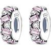 Parmuz in Argento Sterling 925 Clip charm Compatibile con Bracciale e Collane Spacer Ciondoli di perline ferma per braccialetti con ciondoli Regalo di gioielli per donna