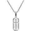 JSDDE Gioielli in acciaio inox buddista mantra ciondolo con catena da 24 pollici Om Mani Padme Hum Preghiera mulino bottiglia ciondolo urna ciondolo per donne uomini